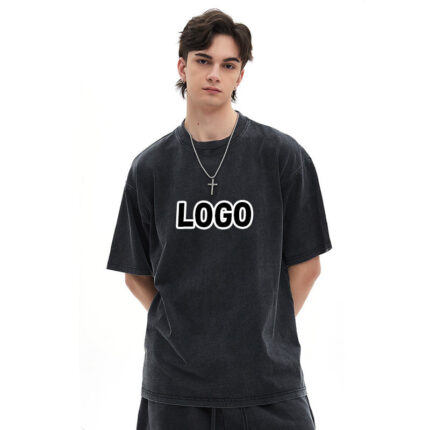 Vintage Washed Oversized Custom Logo Blank Tee