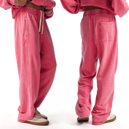 Vintage Wash Loose Straight Sweat Pants