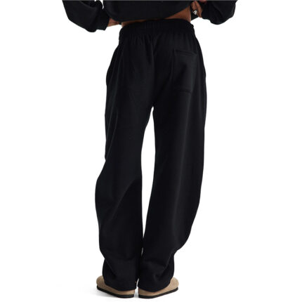 Solid Baggy Wide Leg Sweat Pants